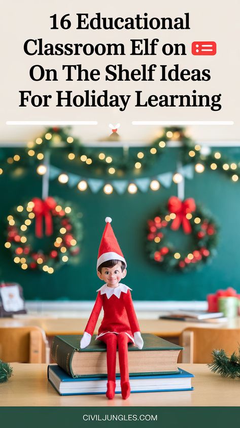 Keep your students engaged and excited this holiday season with 19 interactive Elf on the Shelf ideas! From group challenges to hidden surprises, these ideas are sure to bring magic and joy to your classroom activities. Science Elf On The Shelf Ideas, Elf On The Shelf Experiments, Educational Elf On The Shelf Ideas, Elf On The Shelf Experiment Ideas, Classroom Elf On The Shelf, Group Challenges, Classroom Elf, Challenge Group, Elf On The Shelf Ideas