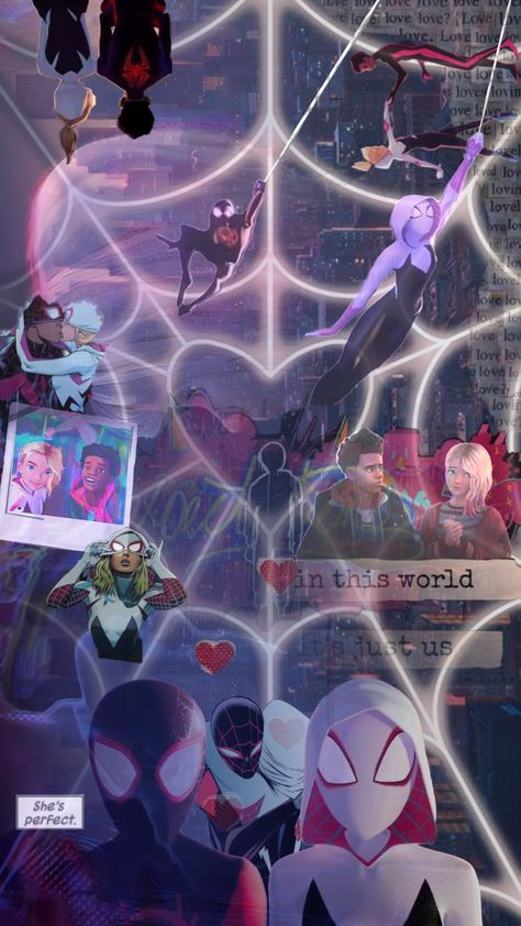 my babies :,) #myfirstshuffle #ghostflower #milesmorales #miles #gwen #gwenstacy #spiderman #spiderwoman #spiderverse Superhero Wallpaper Iphone, Spider Gwen Art, Gwen Spiderman, Spiderman Girl, Spiderman And Spider Gwen, Marvel Phone Wallpaper, Marvel Spider Gwen, Art Spiderman, Image Spiderman