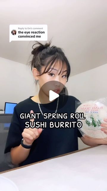 sunny on Instagram: "IM OBSESSED #sushi #burrito #springroll" Sushi Burrito, Im Obsessed, Asian Foods, November 11, Wrap Sandwiches, Spring Rolls, Burritos, Asian Recipes, Sunnies