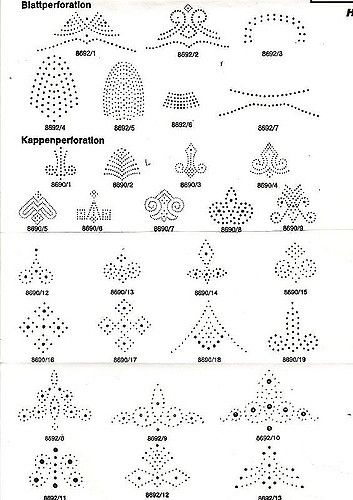 punch patterns 2 | vamp hole punch patterns | Foot Foundation | Flickr Leather Punching Pattern, Punched Tin Patterns, Candle Wicking, Leather Tutorial, Rhinestone Designs Pattern, Motifs Perler, Gourds Crafts, Tin Art, The Dot