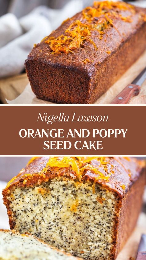 Nigella Orange And Poppy Seed Cake Orange And Poppy Seed Cake Recipes, Orange And Poppy Seed Cake, English Cake Recipe, Orange Poppyseed Cake, Nigella Recipes, Orange Tea Cake, Whole Wheat Pastry Flour, Poppy Seed Cake Recipe, Nigella Lawson Recipes