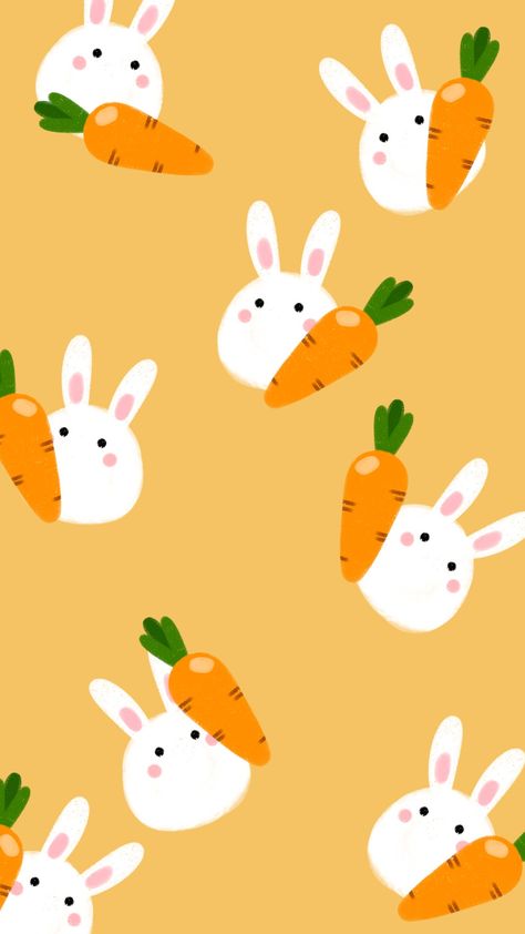 Rabbit and Carrot with pastel colours Carrot Wallpaper, Rabbit And Carrot, Rabbit With Carrot, Cute Carrot, Cute Spiral Notebooks, Cute Rabbits, Rabbit Wallpaper, Journal Cute, Easter Wallpaper