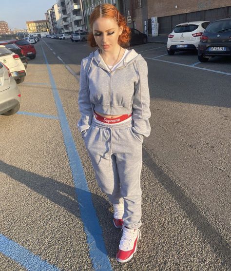 Jordan Cherry 11 Outfits, Cherry Jordan 11 Outfit, Jordan 11s Outfit Women, 90s Tracksuit Outfit, Jordan 11 Cherry Outfit, Supreme Tracksuit, Jordan 11s Outfit, Jordan 11 Red, 90s Tracksuit