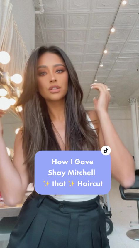 Shay Mitchell Hair Layers, What To Tell Your Hairstylist Haircuts, What To Show Your Hair Stylist, Best Haircut For Long Thick Hair, Long Black Hair Haircut, Shea Mitchell Hair, Textured Long Haircut, No Layers Haircut Long, Long Dark Haircut