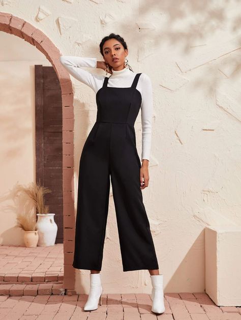 Wide Leg Pants Jumpsuit, Adidas Jumpsuit Woman, Jumpsuit Layered Outfit, Jumpsuit And Turtleneck Outfit, Layered Jumpsuit Outfit Winter, Wide Legged Jumpsuit Outfit, What To Wear With Jumpsuit Outfit, Jampsoute Outfits, Jumpsuits In Winter