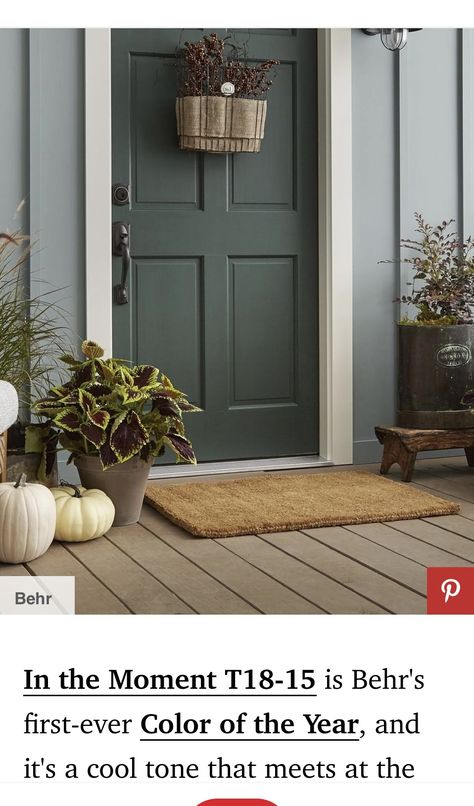 Navy House Green Door, Green Gray Front Door, Green Grey Front Door, Gray Front Door, Grey Front Door, Navy Houses, Grey Siding, Green Front Doors, Blue Front Door