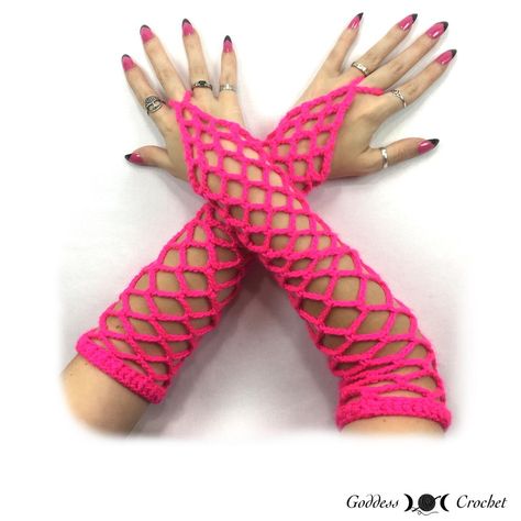 Crochet Fishnet Gloves, Crochet Handwarmers, Slip Stitches, Crochet Costumes, Gloves Crochet, Spider Costume, Fingerless Gloves Crochet Pattern, Glove Pattern, Crochet Skull