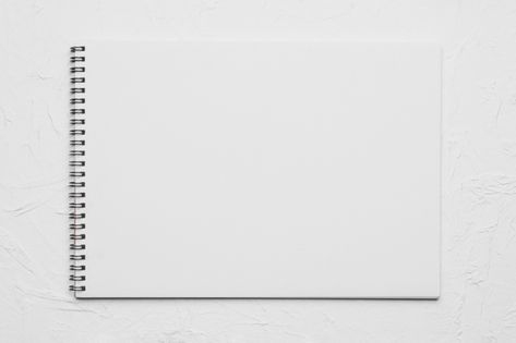 White empty sketchbook on rough surface ... | Premium Photo #Freepik #photo #paper #space #white #notebook Blank Sketchbook Aesthetic, Open Sketchbook Blank, Sketchbook Mockup, Graham Sutherland, White Notebook, Friends Quotes Funny, Photo Editing Software, Urban Photography, Photo Canvas