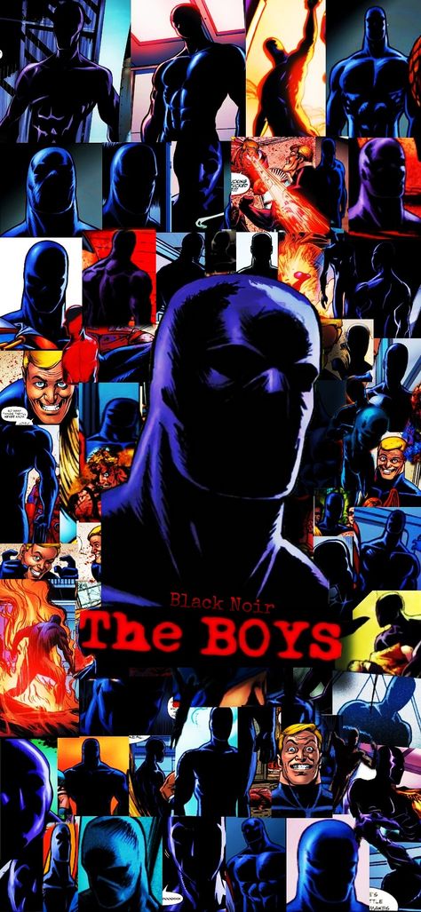 This is Black Noir (The Boys) Dynamite Entertainment Comics Wallpaper BlackNoir TheBoys Evil Pure Villain. Made by me Black Noir The Boys Fanart, Black Noir Wallpaper The Boys, Black Noir Fanart, Black Noir Wallpaper, Black Noir The Boys, The Boys Comic, The Boys Wallpaper, Pure Villain, Noxus League Of Legends