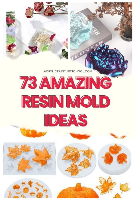 Head over to the blog for 73 amazing resin mold ideas + how to make a DIY mold for epoxy jewelry or a craft project that doesn’t require expensive mold-making equipment. Acrylic Molds Diy, How To Make Resin Molds Diy, Diy Molds For Resin, Resin Without Mold, How To Make Resin Molds At Home, Making Silicone Molds Diy, How To Use Resin Molds, Resin Fall Crafts, Diy Resin Molds Ideas