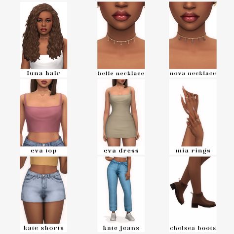 basics collection (early access) | aretha on Patreon Sims 4 Teen Cc, Clothes Teen Girl, Belle Necklace, Create Aesthetic, Sims 4 Cas Mods, The Sims 4 Skin, The Sims 4 Packs, Sims 4 Mm Cc, Sims 4 Body Mods