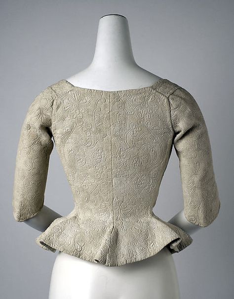 18th Century Bodice, 18th Century Jacket, Jacket Gown, 18th Century Womens Fashion, Extant Garments, 18th Century Dresses, 1700 Fashion, 18th Century Women, Quilted Clothing