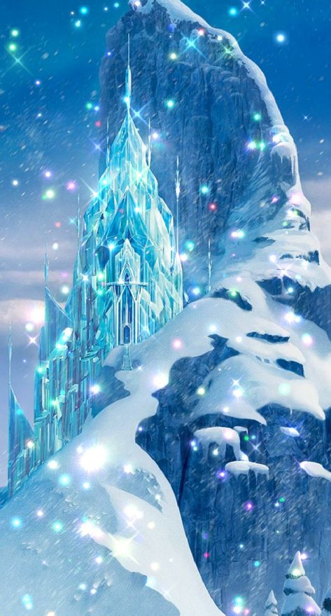 Frozen Castle, Photo Cake Topper, Beautiful Christmas Scenes, Frozen Wallpaper, Disney Princess Elsa, Freeze Ice, Frozen Movie, Ice Castles, Disney Wallpapers