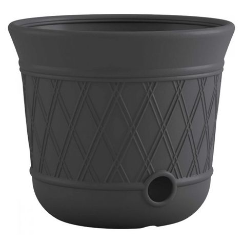 Suncast 14'' x 12'' Decorative Garden Hose Storage Pot, Gray (2 Pack) - Walmart.com Hose Pot, Garden Hose Storage, Outdoor Organization, Hose Storage, Outdoor Patio Space, Hose Holder, Hose Reel, Lattice Design, Patio Spaces