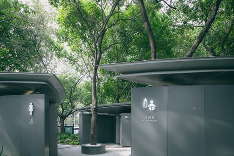 Container Toilet Design, Public Bathroom Architecture, Public Toilet Design Architecture, Public Toilet Design Outdoor, Public Toilet Architecture, Outdoor Public Toilet, Public Bathroom Aesthetic, Toilet Outdoor Design, Public Toilet Interior