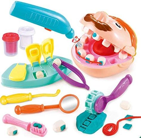 Doctor Toys, Teeth Model, Play Dough Sets, Kids Dentist, Medical Kit, Pretend Play Toys, Molding Clay, Play Toys, Play Doh