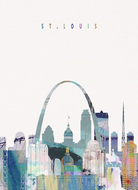 St. Louis Print Skyline Art Print Poster Modern Wall Art | Etsy St Louis Art, Skyline Art, St Louis Mo, Art Print Poster, Print Poster, Modern Wall Art, Modern Wall, Instant Download Etsy, Digital Download Etsy