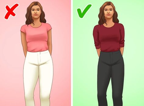 How to Dress to Look Thinner / 5-Minute Crafts Low Rise Pants, Fitted Cardigan, Boost Your Confidence, Black And White Dress, Colored Pants, High Rise Pants, Black N White Dress, Pointed Toe Shoes, 5 Minute Crafts