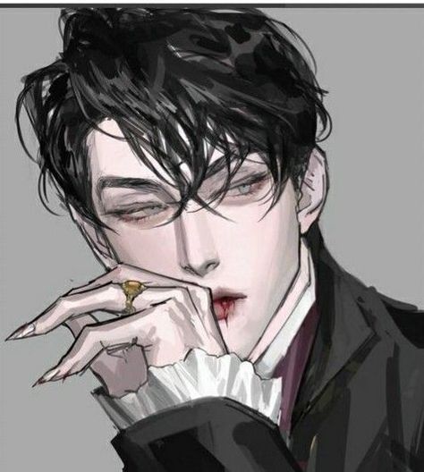 Male Vampire, Vampire Drawings, 얼굴 드로잉, Long To Short Hair, Cute Art Styles, Digital Art Tutorial, Male Art, Boy Art, Handsome Anime Guys