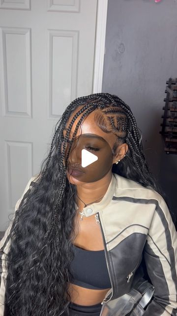 THA$TYLIST☆ on Instagram: "3 reasons why my fulani flip over quickweaves are a game changer 🙈  1) for all my indecisive girlies  as an indecisive girl, I definitely know what it’s like to be torn between 2 styles loll!! sometimes you may want a 30” buss down but on the other hand, you wouldn’t mind having braids as well. if this screams you, then this is the perfect style for you… why choose one when you can have BOTH🥰  2) it’s little to no leavout  because of the curve method I use when applying the tracks onto your stocking cap, only a small piece of the track is visible! I personally like to leave out a tiensy 🤏🏾 bit of leave-out for extra coverage. BUT, there are enough braids to cover the track as well. So the choice is solely up to the client :)  3) super versatile what makes thi Half Cornrows Half Sew In Weave Curly, Flip Over Fulani Braids Quick Weave, Fulani Flip Over Braids With Sew In, Flip Over Braids With Sew In, Braided Sew In, Braids With Tracks In The Back, Braids In Front Sew In The Back, Fulani Quick Weave Hairstyles, Flip Over Fulani Braids With Sew In