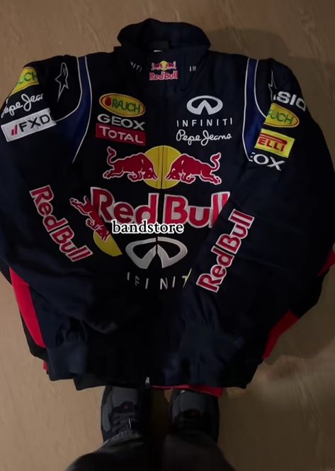 Redbull Jacket Aesthetic, Red Bull Jacket, F1 Outfit, Ferrari F1, Material Girls, Dream Clothes, Red Bull, Got It, Formula 1