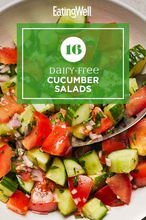 Dairy And Meat Free Salads, Spicy Peanut Dressing, Unique Pasta Salad, Vinaigrette Recipes Easy, Dressings Recipes, Cucumber Salads, Cucumber Avocado Salad, Vegetable Crisps, White Bean Salad