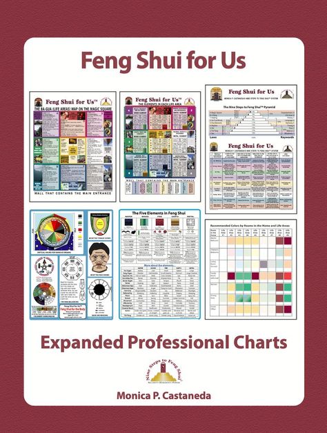 Feng Shui for Us – Expanded Professional Charts Monica P. Castaneda (Moni) is making available an expanded version of all her most popular Feng Shui charts. This collection includes: – Professional Two-Sided Bagua Map. – Feng Shui for the Body Charts. – The Five Elements in Feng Shui. – Feng Shui Colors by Life Area. – Nine Steps to Feng Shui® Pyramid. Feng Shui Color Chart, Bagua Map Feng Shui, Feng Shui For Beginners, Feng Shui Books, Feng Shui Chart, Feng Shui Interior Design, Feng Shui Colors, Feng Shui Colours, Bagua Map