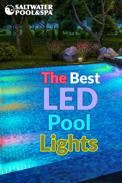 Pool Lighting Ideas Inground, Led Pool Party, Pool Led Lights, Pool Lighting Ideas, Solar Pool Lights, Led Ideas, Underwater Pool Light, Tanning Ledge Pool, Pool Lighting