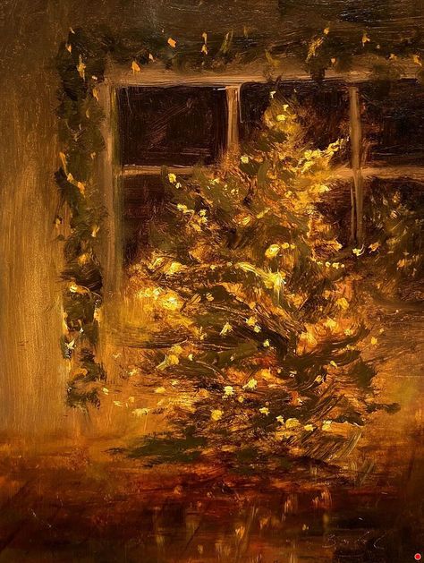 Dark Christmas, What Is Christmas, Brush Painting, Christmas Wonderland, Christmas Scenes, Victorian Christmas, Merry Little Christmas, Dreamy Art, Christmas Paintings