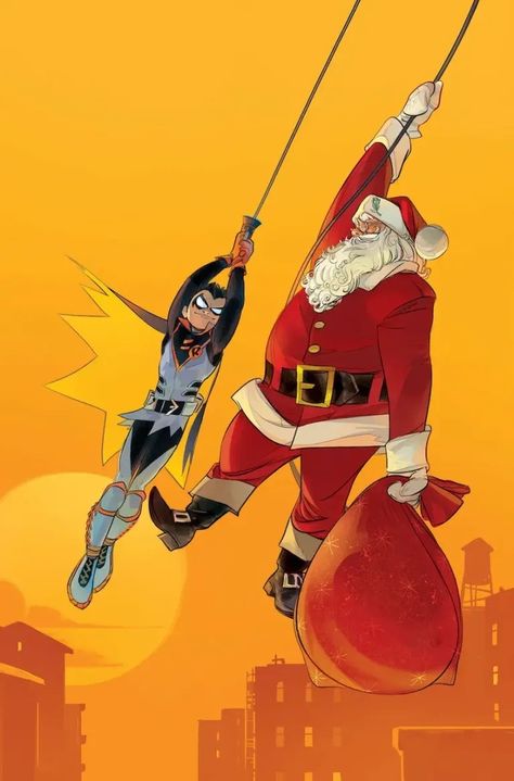 Damian Wayne Christmas, Christmas Batman, Dc Christmas, Harry Potter Art Drawings, Otto Schmidt, Santa Card, Dc Comics Wallpaper, Dc Comics Artwork, Batman And Robin