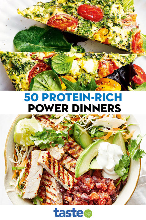 Looking for healthy dinners to increase your energy levels and make you feel fuller for longer? These meals all contain at least 25g protein per serve and will give you that much-needed boost. Plus, they’re all easy to make, family friendly and taste delicious. 50 G Protein, Budget Family Meals, Cooking Stuff, Healthy School, Healthy School Lunches, Protein Meals, Dinner Side Dishes, Best Food Ever, School Lunches