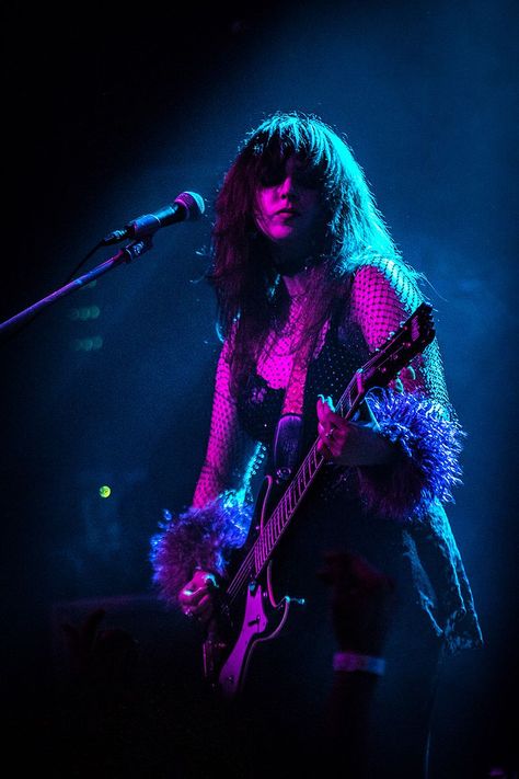 The Velveteers at Bluebird Denver - Concert Photos & Review - Greeblehaus #DenverMusic #DenverBand #LocalMusic #DenverConcertPhotography #DenverConcerts #ConcertPhotos #ConcertPhotography #MusicPhotography #RockPhotography #PsychedelicRock The Velveteers Band, Artist Aesthetic Purple, Rock Band On Stage, Live Concert Photography, Purple Rockstar Aesthetic, Concert Reference, The Velveteers, Rock Concert Photography, Band Photoshoot Ideas