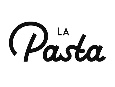 La Pasta - Personal project by Mattia Biffi Food Logo Design Ideas, Pasta Logo Design, Pasta Typography, Pasta Logo, Pasta Brand Identity, Italian Logo, Pasta Brands, Food Lettering, Pizza Branding