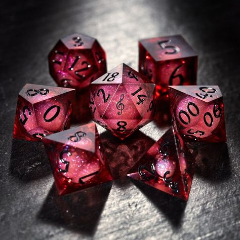 Roll into adventure with these Dark Red Liquid Core Dice! 🔥 Perfect for any bard in your D&D party. ❤️ Do you love this set?😘 #dnd… | Instagram Cool Dice, Cool Dnd Dice, Dnd Journal, Pretty Dice, Dice Dragon, Dice Goblin, Red Liquid, Resin Dice, Dnd Dice Set