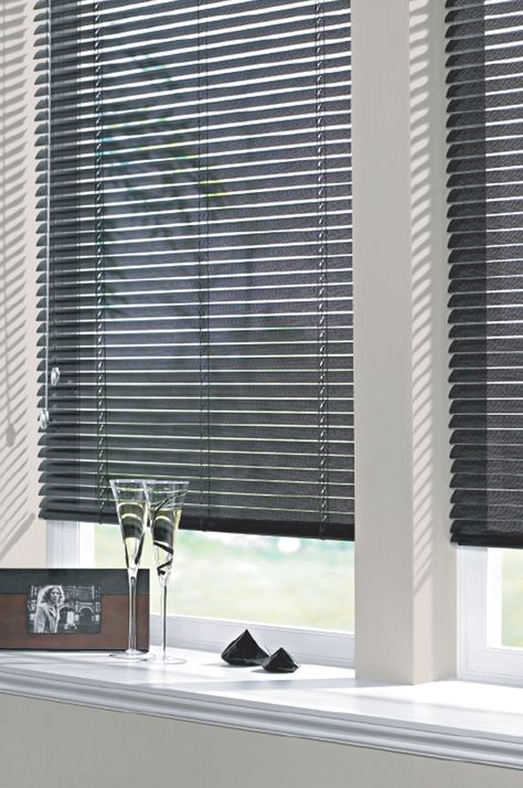 Aluminium Venetian Blinds | illumin8 Blinds & Curtains | Here in Black colour Graber Blinds, Window Solutions, Manufactured Home Remodel, Best Blinds, Budget Blinds, Privacy And Security, Textured Wood, Blinds Curtains, Diy Shades