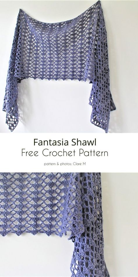 Spring and Summer Rectangle Shawl Free Crochet Patterns Simple Crochet Shrug Pattern Free, Sport Weight Yarn Crochet Patterns Free, Super Fine Yarn Crochet Pattern, Crochet Wrap Pattern Free, Rectangle Shawl Pattern, Triangle En Crochet, Prayer Shawl Crochet Pattern, Crocheted Shawls, Rectangle Shawls