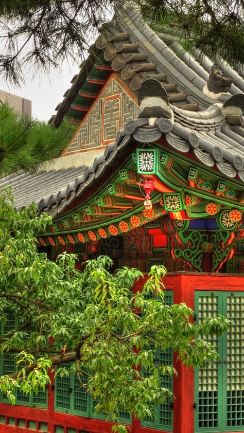 South East Asia Architecture, Flower Kingdom, Korean Architecture, Traditional Korean, East Asian, East Asia, Tea House, Southeast Asia, South Korea