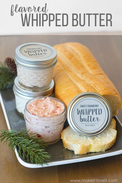 Diy Hostess Gifts, Easy Hostess Gifts, Flavored Butter Recipes, Butter Recipes Homemade, Flavored Butters, Hostess Gift Ideas, Homemade Food Gifts, Engraved Coasters, Whipped Butter