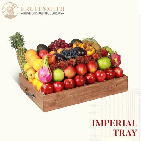 Luxury Fruit Gift Boxes | Gourmet Gifts | Send Healthy Gifts - Fruitsmith Fruit Basket Delivery, Thai Dragon, Edible Fruit Arrangements, Fruit Hampers, Fruit Bouquet, Pomegranate Recipes, Fruit Basket Gift, Gift Tray, Basket Fruit