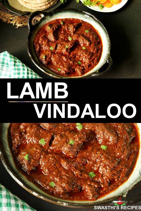 Lamb Indian Recipes, Indian Lamb Recipes, Lamb Kadai Recipe, Indian Food Recipes Lamb, Lamb Vindaloo Recipe, Lamb Curry Recipes Indian Easy, Slow Cooker Lamb Curry Recipes, Slow Cooked Lamb Curry, Easy Lamb Curry