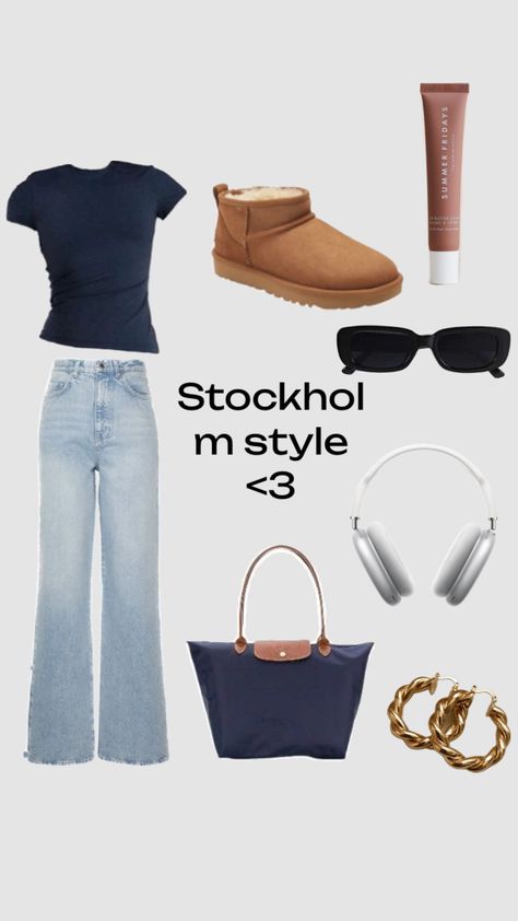 Loving these outfit #outfitinspo #stockholmestyle #navybluefit #longchampbag #longchamp #airpodsmax #goldjewelry #uggs #makemefamous #goviral #shufflefyp #shuffleinspo Long Champ Bag Outfit Style, Longchamp Navy Outfit, Blue Longchamp Bag Outfit, Navy Blue Longchamp Bag Outfit, What’s In My Longchamp Bag, Longchamp Bag, Navy Outfit, Aesthetic Outfits, Cloth Bags