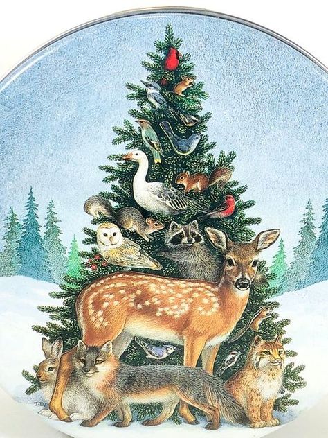 Yule Inspiration, Xmas Animals, Green Sides, Woodland Whimsy, Pretty Paintings, Christmas Cuties, House Images, Kitchen Christmas Gifts, Christmas Pics