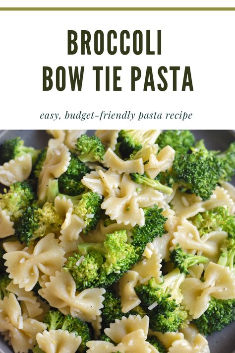 Broccoli and Bow Ties - Thyme & Love Bow Ties And Broccoli, Broccoli And Bowtie Pasta, Easy Broccoli Recipes, Bow Tie Pasta Recipe, Bow Tie Pasta, Pasta Ingredients, Bowtie Pasta, Fresh Broccoli, Healthy Eating For Kids