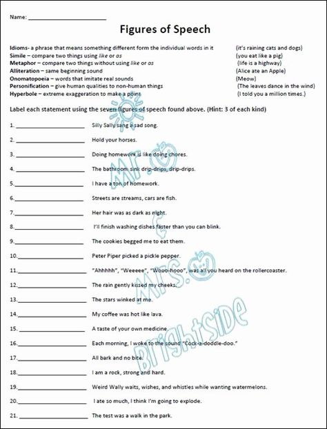 50 Simile Metaphor Personification Worksheet | Chessmuseum Template Library Simile Worksheet, Figurative Language Lessons, Poetry Worksheets, Figurative Language Activity, Figurative Language Worksheet, Teaching Figurative Language, Figures Of Speech, Language Practice, Language Arts Worksheets