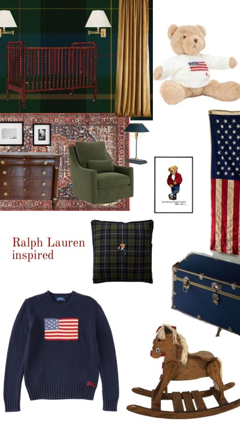 #boysroom #homeaesthetic #poloralphlauren #interior British Nursery Theme, Polo Ralph Lauren Nursery, Grandpa Nursery, Polo Bear Nursery, Ralph Lauren Baby Nursery, Ralph Lauren Themed Nursery, Ralph Lauren Baby Boy Nursery, Ralph Lauren Toddler Room, Polo Nursery