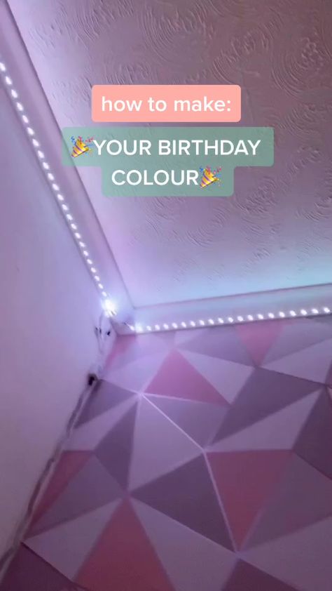 Birthday Led Light Color, Custom Led Colors, Ikea Bedroom Lighting, Led Custom Colors, Bedroom Light Green Walls, Led Light Combination, How To Make Colors On Led Lights, Cute Led Light Colors, Ceiling Design Modern Bedroom