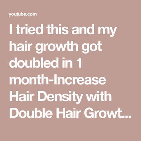 I tried this and my hair growth got doubled in 1 month-Increase Hair Density with Double Hair Growth - YouTube Hair Density Increase Naturally, Coffee For Hair Growth, Coffee Hair Mask, Coffee For Hair, Coffee Hair, For Hair Growth, Hair Thickening, Natural Remedy, Hair Density