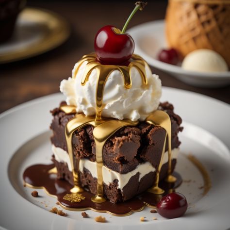 The Ultimate Vegan Hot Fudge Brownie Sundae - Vkind Hot Fudge Brownies, Vegan Hot Fudge, Brownie Sundae, Vegan Brownies, Vegan Whipped Cream, Hot Fudge Sauce, Fudge Brownie, Vegan Brownie, Fudge Sauce