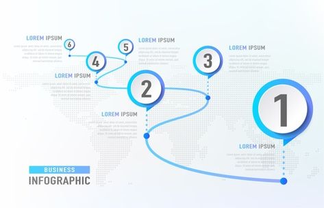 Timeline infographic 6 milestone like a ... | Free Vector #Freepik #freevector #infographic #business #template #map Road Map Design, Data Graphic, Roadmap Infographic, Timeline Diagram, Strategy Map, Map Compass, Infographic Elements, Creative Infographic, Timeline Infographic