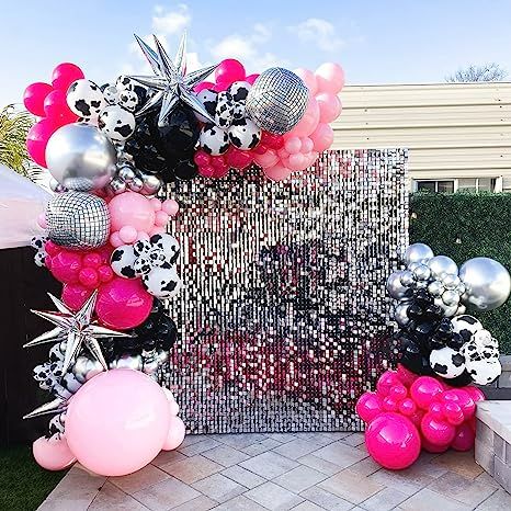 Cowgirl Balloon Garland, Disco Balloon Garland, 90s Disco Party, Disco Party Birthday, Cowgirl Birthday Party Decorations, Cowgirl Decorations, Cowgirl Party Decorations, 90s Disco, Cow Birthday Parties